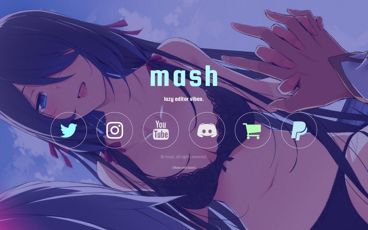 Carrd profile picture for @mash